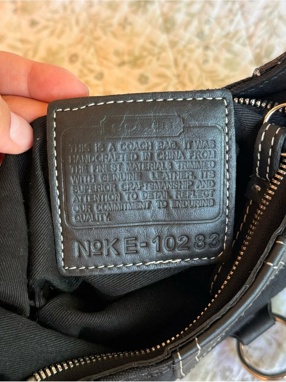 Vintage Coach Hamptons mini monogram hobo bag